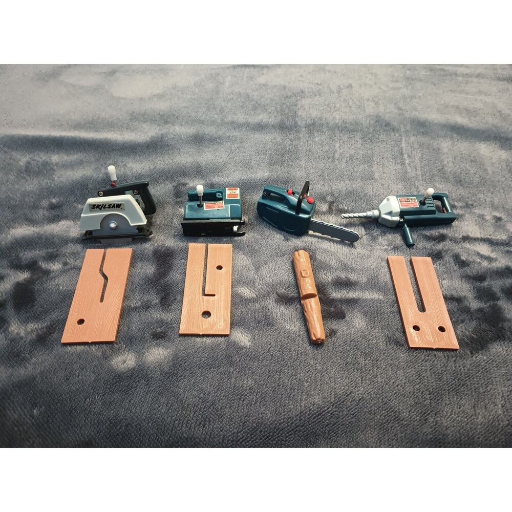 Imperial Toys Skil Sharp Workshop Power Tools Mini Wind Up Motor Vintage 1988